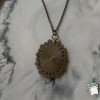 Кулон Дзеркало 18*25 Квіти. колір бронза. На ланцюжку